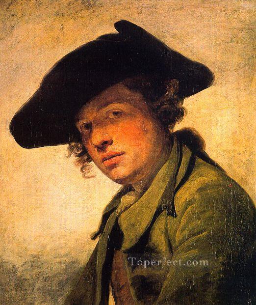 A Young Man in a Hat portrait Jean Baptiste Greuze Oil Paintings